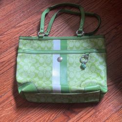 Coach Green Large Signature Bag