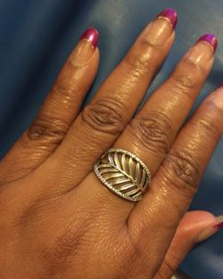 Pandora light as a feather ring clear CZ silver 925 size 8 1/2