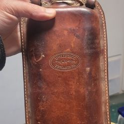Vtg McClintock Leather Flask 