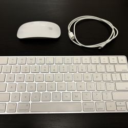 Apple Magic Keyboard & Mac mouse With Charger Cable