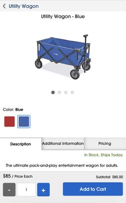 Uline Item Wagon Blue