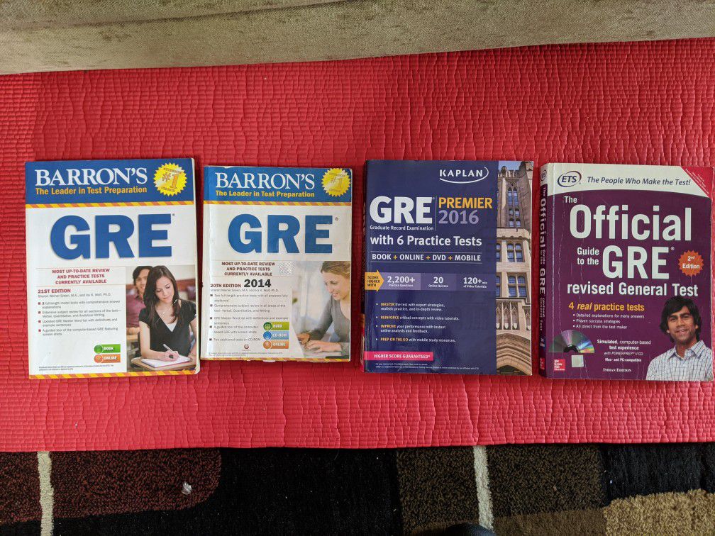 GRE Books and Notes (Barron's, Kaplan, ETS)