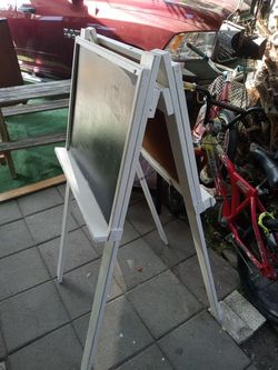 Two sided standing chalkboard