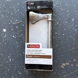 Delta Phoebe Collection Pivoting Toilet Paper Holder New Satin Nickel Finish