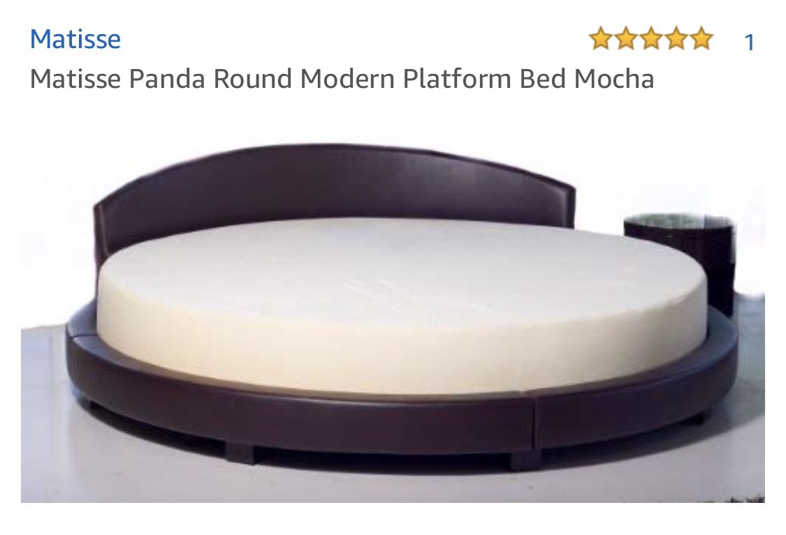 Round bed Frame (excludes Mattress) (excludes End Tables)
