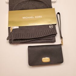 Michael Kors Wristlet, Scarf & Beanie