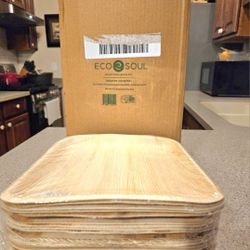 Box Of 100, ECO-SOUL, ECOS-EC-0726-21, Compostable Palm Leaf Plates, 10"