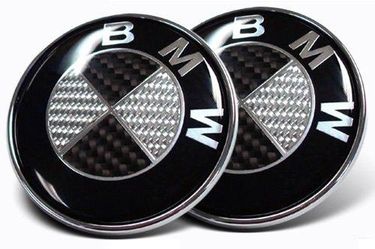 BMW Emblem for 5 Series E60 black carbon fiber