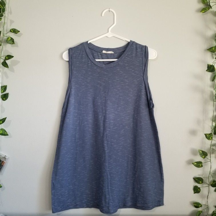 Lush Womens Short Sleeve Striped Tunic Length Stretch Size Med Top