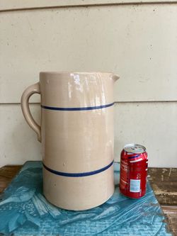 12” Tall Stoneware / Pottery Pitcher.     South Austin.