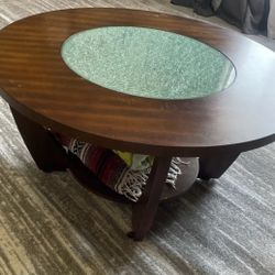 Wood And Glass Coffee Table