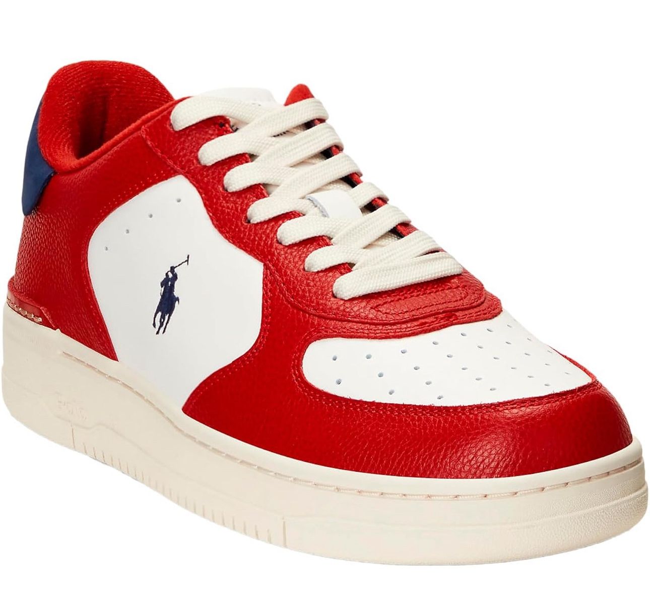 Polo Ralph Lauren Masters CRT-SK-LTL Men's Size 11.5 Red Leather Sneakers