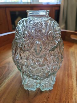 Wise Old Owl Vintage Coin Jar 
