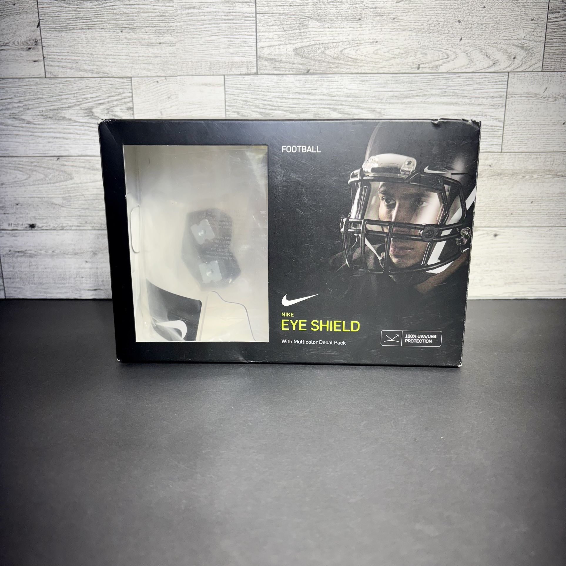 Nike Youth Football Eye Shield with multi color decal pack OPEN BOX