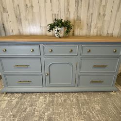BLUE DRESSER & CHEST OF DRAWERS (local delivery available) 