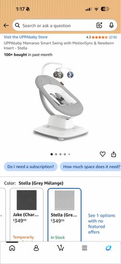 Uppa baby mamaroo swing