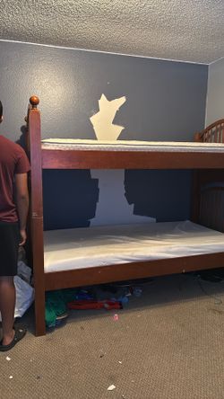 Wooden twin Bunk beds