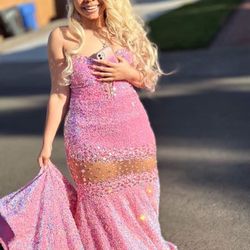 Pink Show Stopping Prom Dress