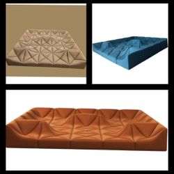 BRAND NEW DUNE SOFAS SET 25pcs, SIZE 12X12X12X12FT  VELVET ORANGE FABRIC.  CUSTOM MADE AVAILABLE