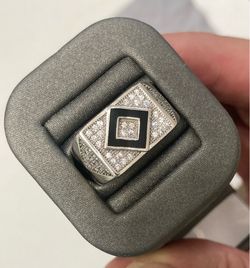 New Handcrafted Italian 925 Sterling Silver Luxury Geometric Signet Ring | Brand New | Modern Designer Statement | 7.5g