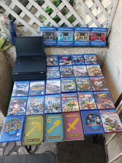 $900! All or New 2020 Playstation 4 PS4 Pro 1TB & 1 Control $200! $250! G story Monitor, $40! Per Control $20! Per Game. 3 Books for $100!  Trade all 