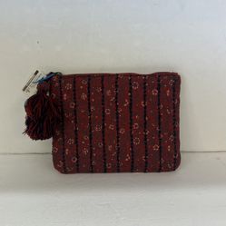 Women’s Floral Print Zip Closure Pouch Wallet With Tael 