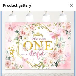 First Birthday BACKDROP BANNER