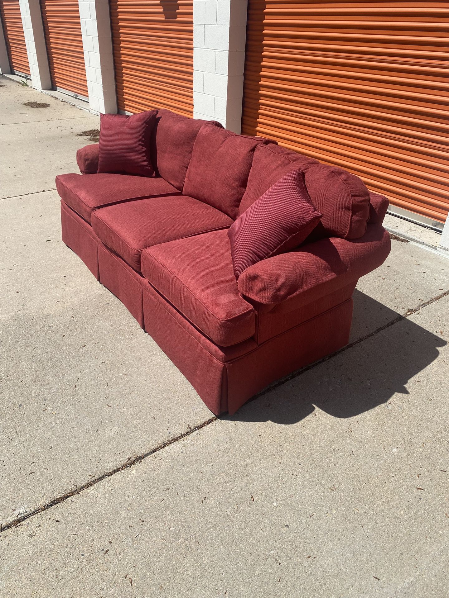 FREE DELIVERY!! Red 3 Seater Sofa