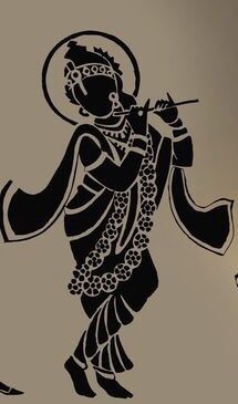 Monochrome canvas painting