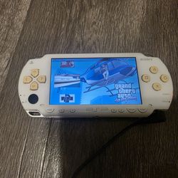 Playstation Psp White 1000 Phat Mod--ded Video Game Console 