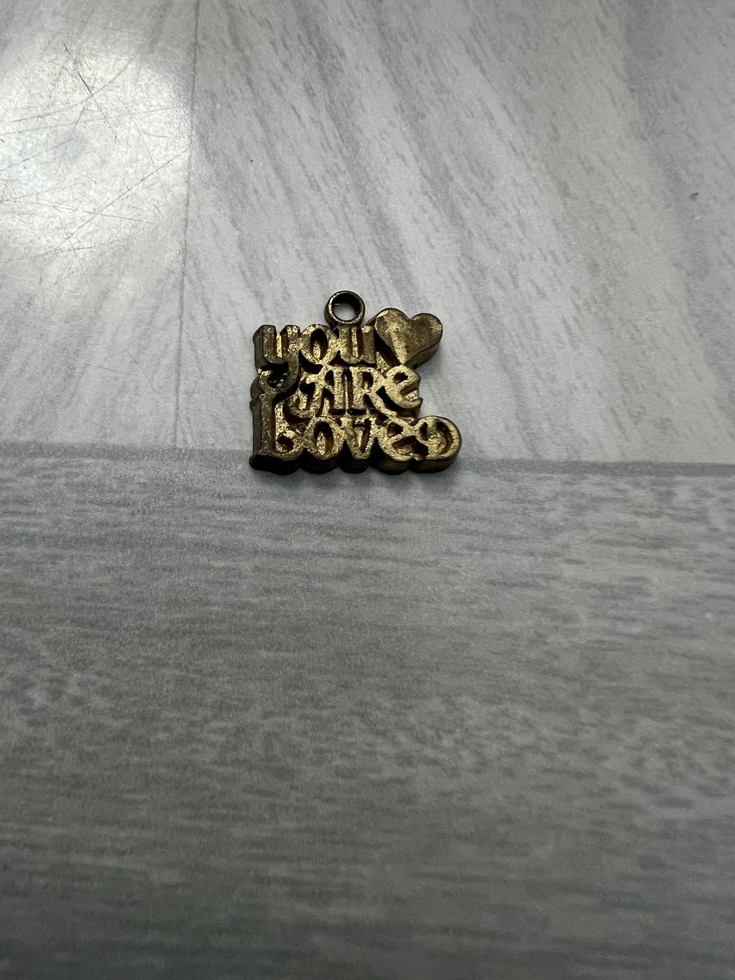 Vintage You Are Loved Charm Gold Goldtone Vintage condition some discoloration will be shipped in an envelope. Please feel free to ask questions