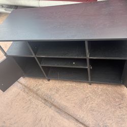 Black Wooden TV Stand   