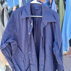 Mens Dressy Blue Shirt, 18-18 1/2 Neck, XXL