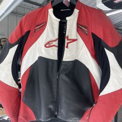 Alpinestars Leather Riding Jacket With Liner