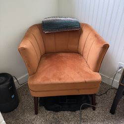 Orange velvet Chair 
