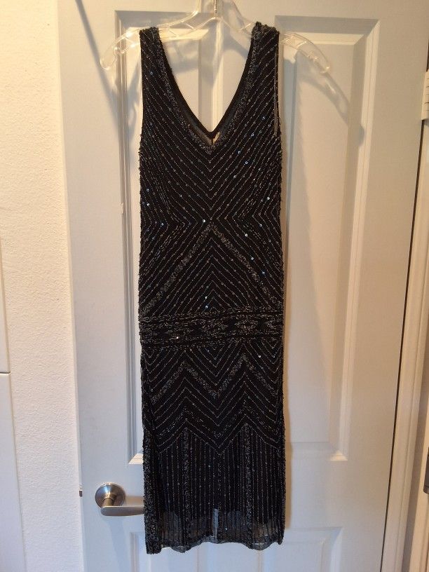 Flapper Dress With Matching Headwrap/Scarf