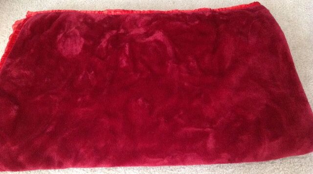 Burgundy mink blanket