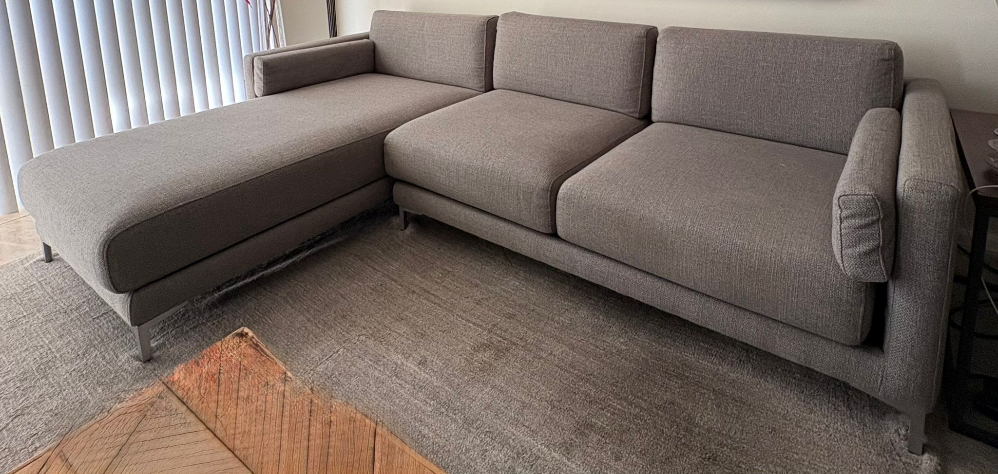 Stylish CB2 District 2-Piece Sectional – Excellent Condition!