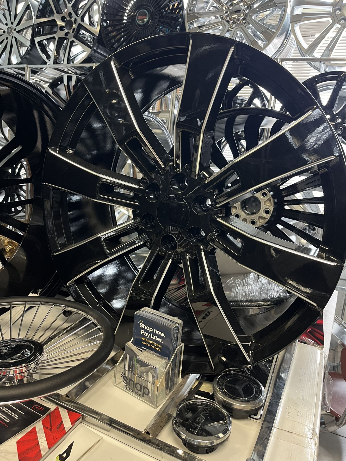 26 Inch Black And Killed Wheels Rims 26” 26s