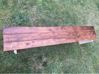 Solid wood bench