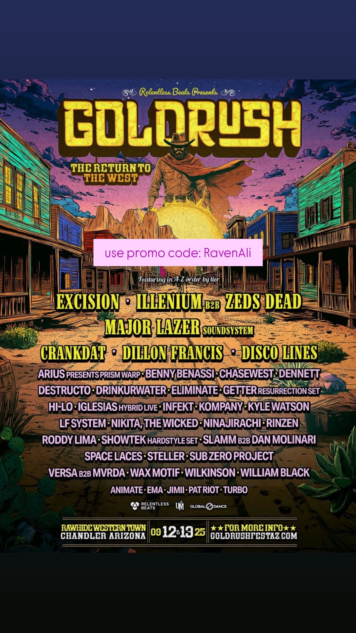 AZ Goldrush Music Festival 2025 Promo Code 10% Off
