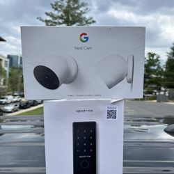 Google nest (2) Camera & Igloo deadbolt Lock (Apple/Android) Ready 