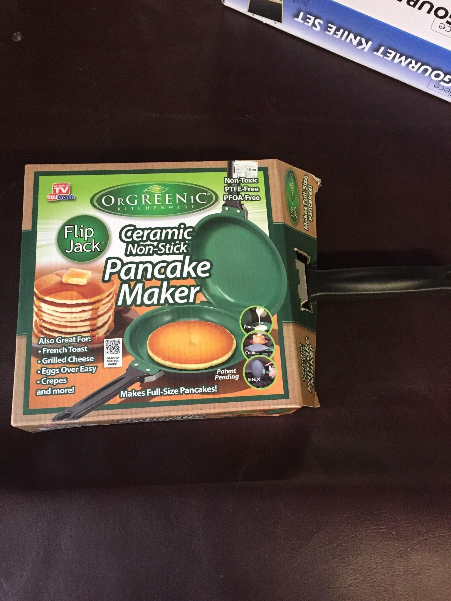 OrGreenic AS SEEN ON TV Flip Jack Pancake Maker Ceramic Non-Stick NEW