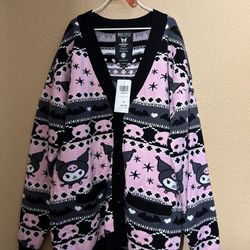 NWT Sanrio Kuromi Cardigan Sweater - Women Small
