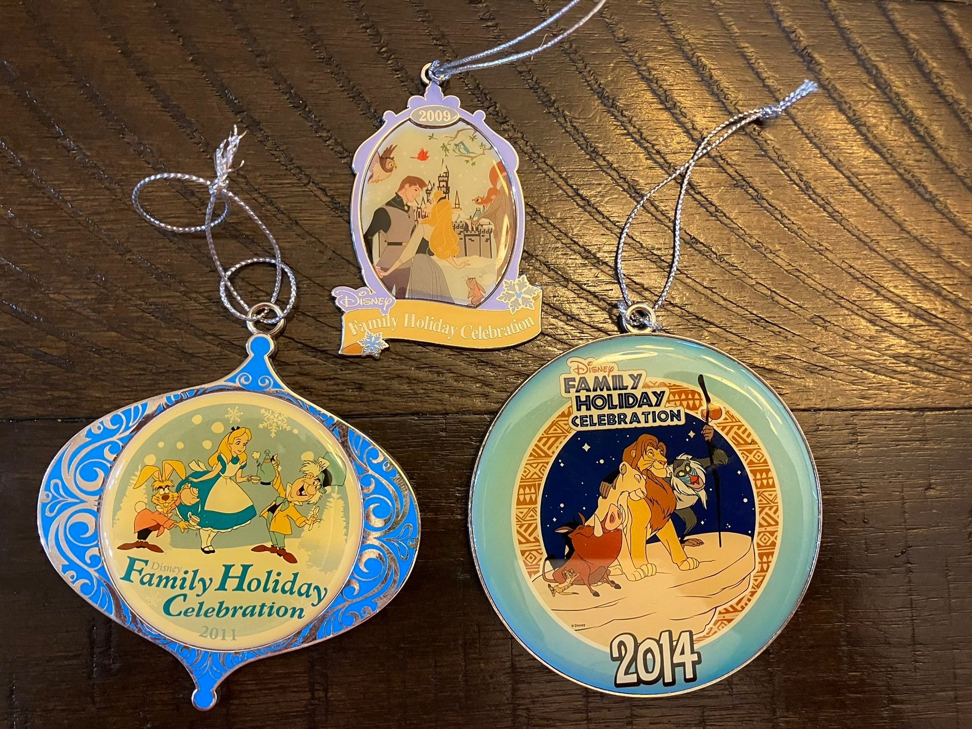Disney Family Holiday Celebration Ornaments