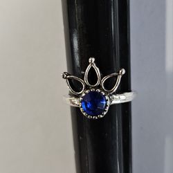 TREAT YOUR TWEEN DAUGHTER TO A NEW BLUE TOURMALINE SIZE 4 SILVER RING