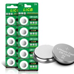 LiCB 10 Pack CR1225 3V Lithium Battery CR 1225 Button Coin Cell