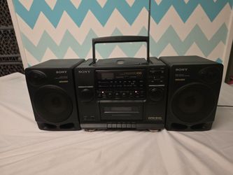 Sony CFD-510 Cassette AM / FM CD Player Boombox Portable Mega Bass (Tested)