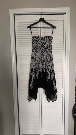 Strapless floral dress