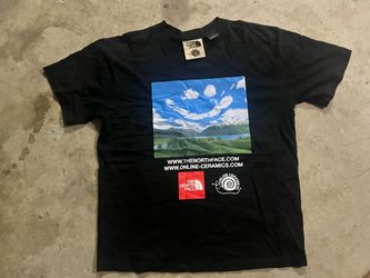 Online Ceramics x The North Face T-Shirt Tee Black Graphic Print Size Large